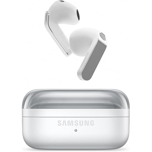 Samsung Galaxy Buds 4 (2026) AI True Wireless Bluetooth Earbuds, Noise Cancelling, Hi-Res Audio, 1-Way Speaker, New Fit, IP54, Live Translation, White [US Version, 2 Yr Warranty]