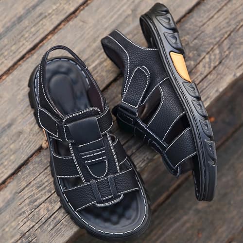 Mens l Anti Slip Breathable Casual Beach Fisherman l Men's Trekking Shoes Slip on Open Toe Slipper Dual Use for Outdoor Beach Walking Driving3