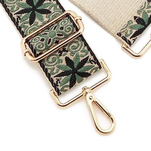 Image of Wide Shoulder Strap Adjustable Replacement Belt Guitar Style Crossbody Bag Handbag Strap Multicolor Canvas Straps(Wide:2in)(Color83)