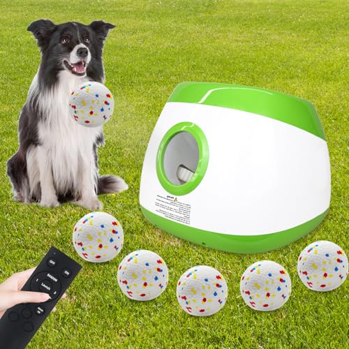 Automatic Dog Ball Launcher, Upgraded Interactive Dog...