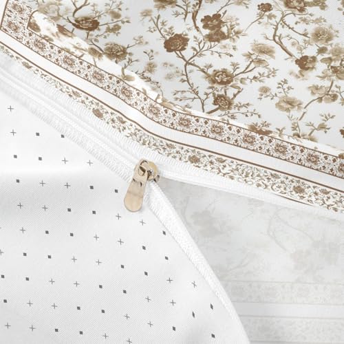 Housse de couette imprimée fleurs bohèmes parure lit rustique ado
