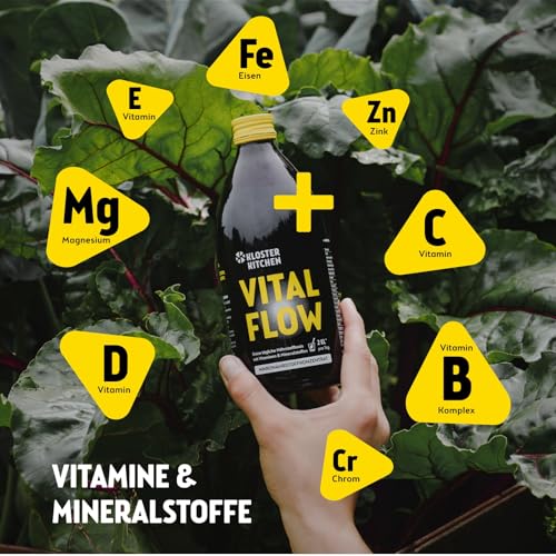 Kloster Kitchen Mikronährstoffkonzentrat Vital Flow | 500 ml - 31 Tage - 74 Zutaten | Obst, Gemüse & Kräuter - Vitamine, Mineralstoffe & Spurenelemente | Mikronährstoffe Saft Flüssig Vegan