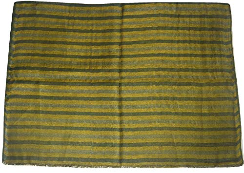100% Pure Linen Scarf, Two Tone Stripes In Twill & Gauze, Linen Scarf.4