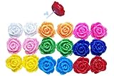 9 Pairs Multi Colors Rose Flowers Acrylic Nylon Plastic Post Earrings Medical Hypoallergenic No Meta