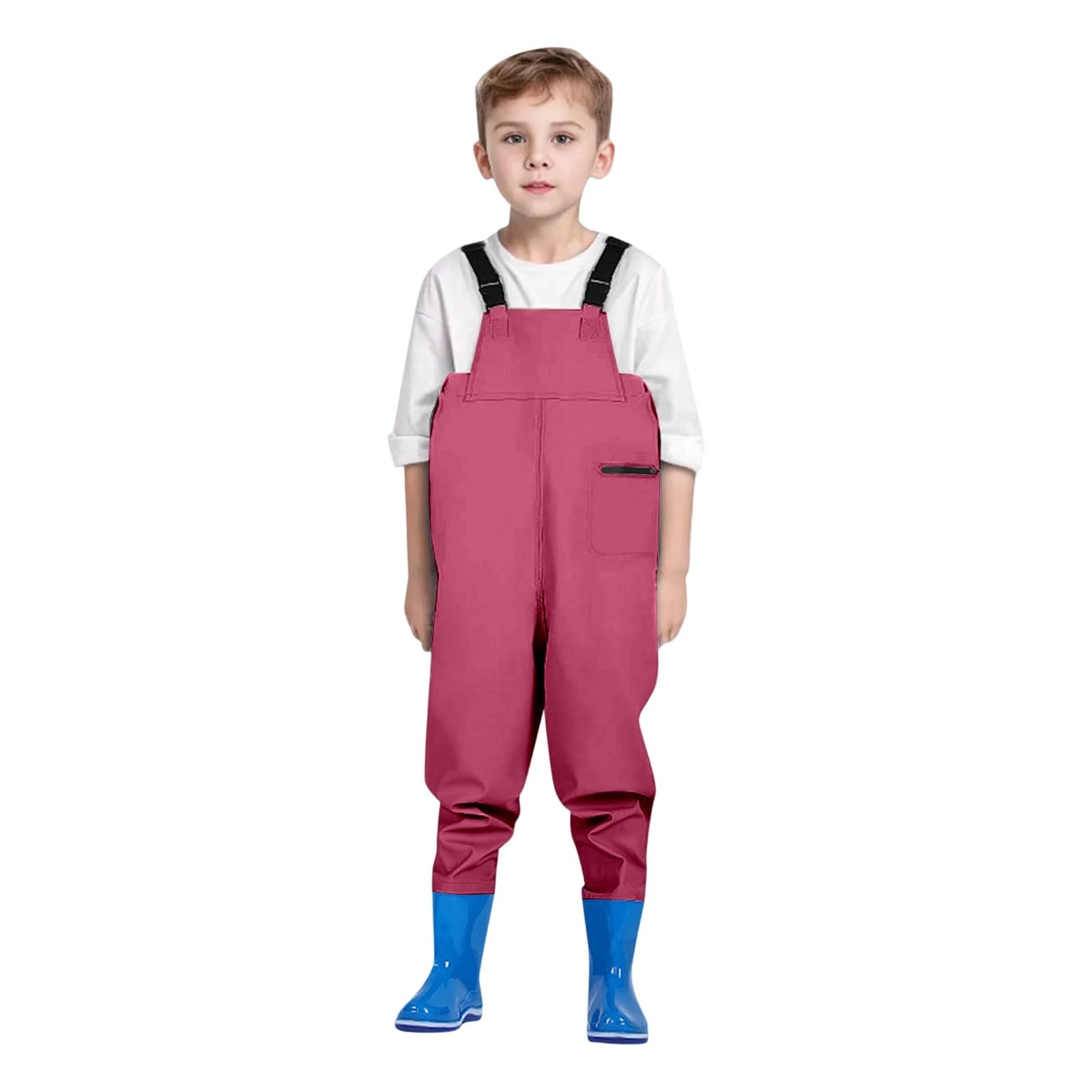 Fishing Waders for Kids Boys Girls Chest Waders Youth Fishing Wader with Pocket for Toddler Children Water Proof Wader with Boots (9-10 Years) — image 1