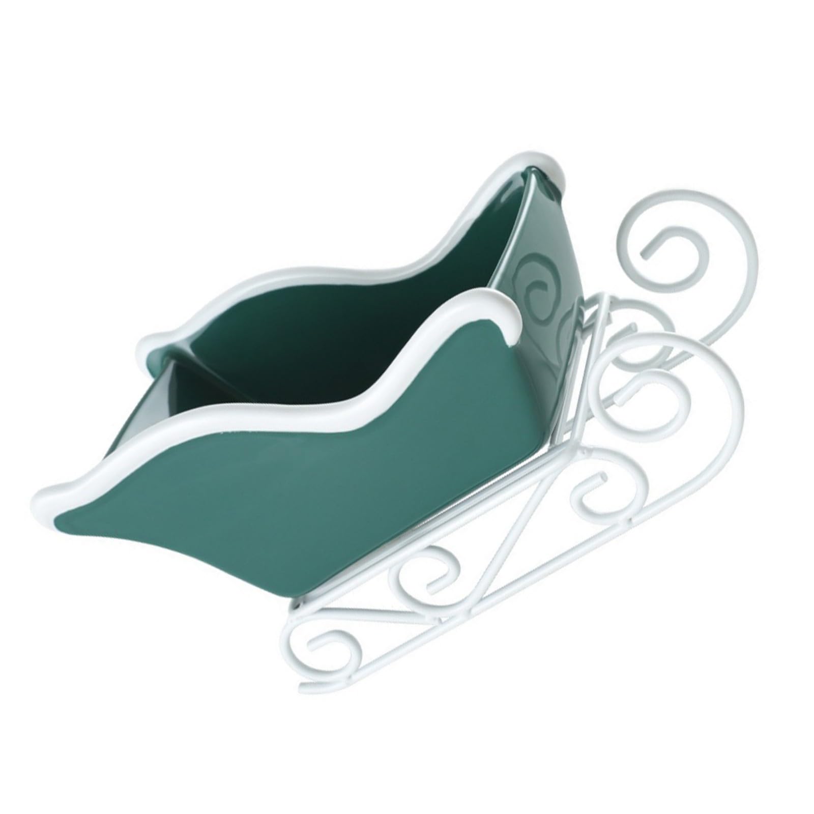Fioriera natalizia in ceramica a forma di slitta decorativa per caramelle, supporto da ingresso per caminetti, decorazione da tavolo, decorazione per le vacanze, per la casa