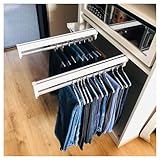 LOAD-BEARING UP TO 30 KG: The load-bearing capacity is over 30 kg, which means about 35 to 45 pairs of jeans, it can still slide smoothly and can be used with confidence