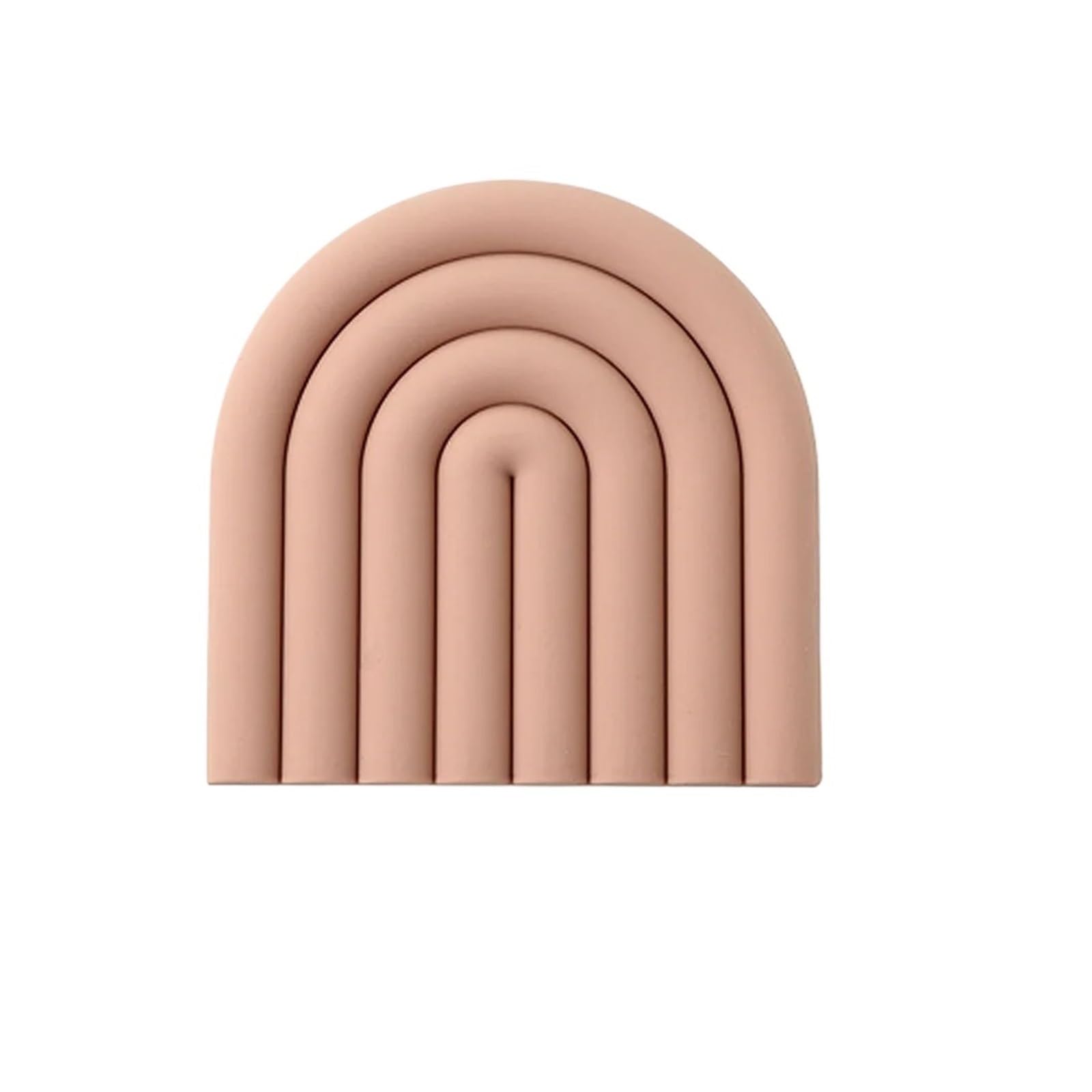 Coasters Rainbow Shape Silicone Table Mat Coaster Hot Dish Insulation Placemat Kitchen Multi Function Pot Heat Resistant(Color03,4PCS)