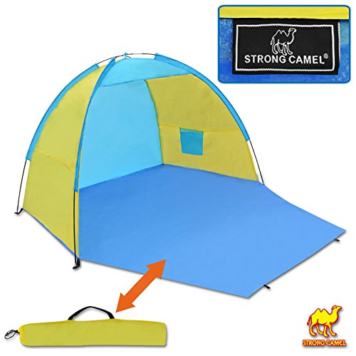 Strong Camel Portable Beach Shelter Tent Camping Sun Shade Outdoor Canopy Light Blue