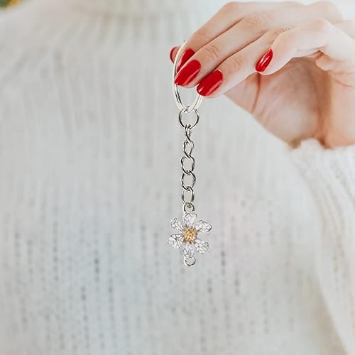 Miniatura 7 de SEWACC 30 piezas de dijes de conector de flores, colgantes de aleación para joyería de flores, suministros de manualidades para bricolaje, collares,