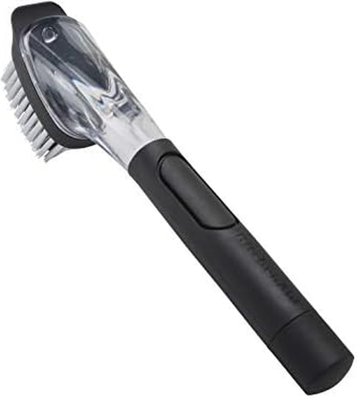 KitchenAid Soap Dispensing Sink Brush with Easy to Fill Handle, Nylon Bristles for Tough Cleaning, Comfort Grip Handle for Non Slip Grip, Black