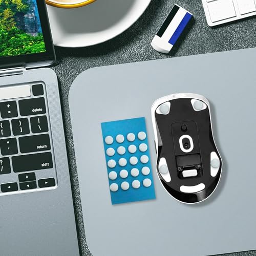 20Pcs Maus-Gleitaufkleber,Gleitfüße unten Aufkleber für Maus,universelle Maus-Anti-Rutsch-Fußaufkleber, selbstklebende E-Sport-Ausrüstung für Spiel,E-Sport,Arbeit,Tastatur-Maus-Zubehör