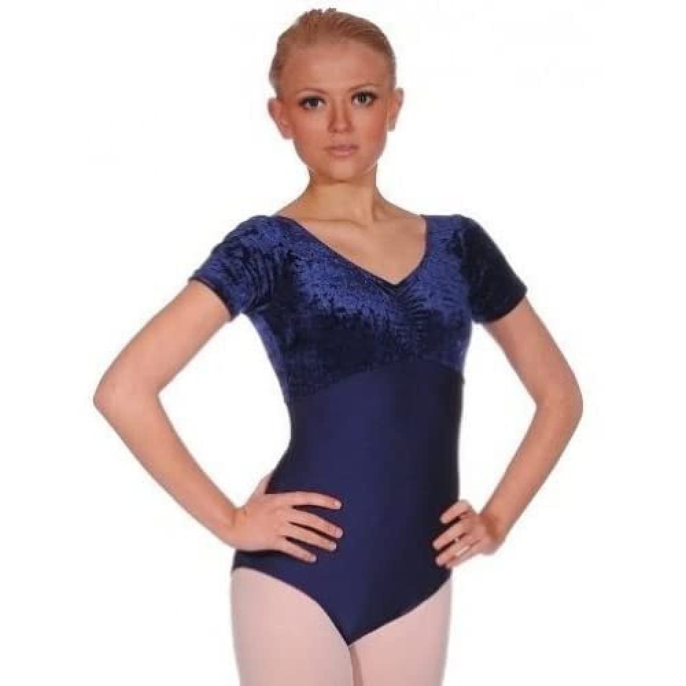 Roch Valley Teresa Short Sleeve Velour-Nylon/Lycra Leotard Teresa Justaucorps à Manches Courtes en Velour-Nylon/Lycra Femme