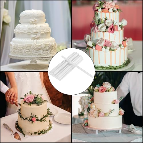 24 Pcs Dowels pour Gateau, 24cm Goujons à Gâteau, Supports à Gâteau en Plastique Réutilisables, Tiges de Goujon Blanc, Bâtons de Gâteau pour Construction de Gâteaux à étages Support Empilage – vue 7