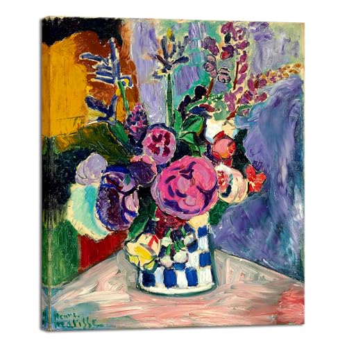 Wieco Art Canvas Wall Art Still Life of Peonies in