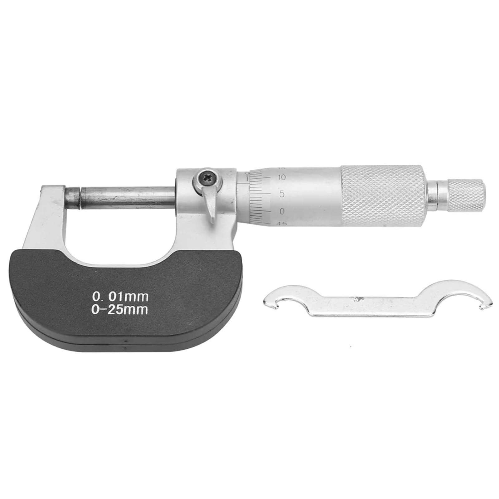 Micrómetro de Exteriores Micrómetro Exterior de 0-25mm, Herramienta de medición de Acero de rodamiento de Calibre Profesional de 0,01mm de Espesor 562