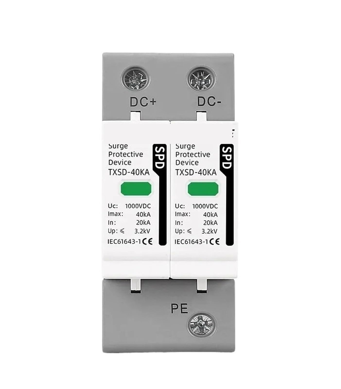 Dispositif de protection contre les surtensions 600 V 1000 V 2P 20 KA 40 KA