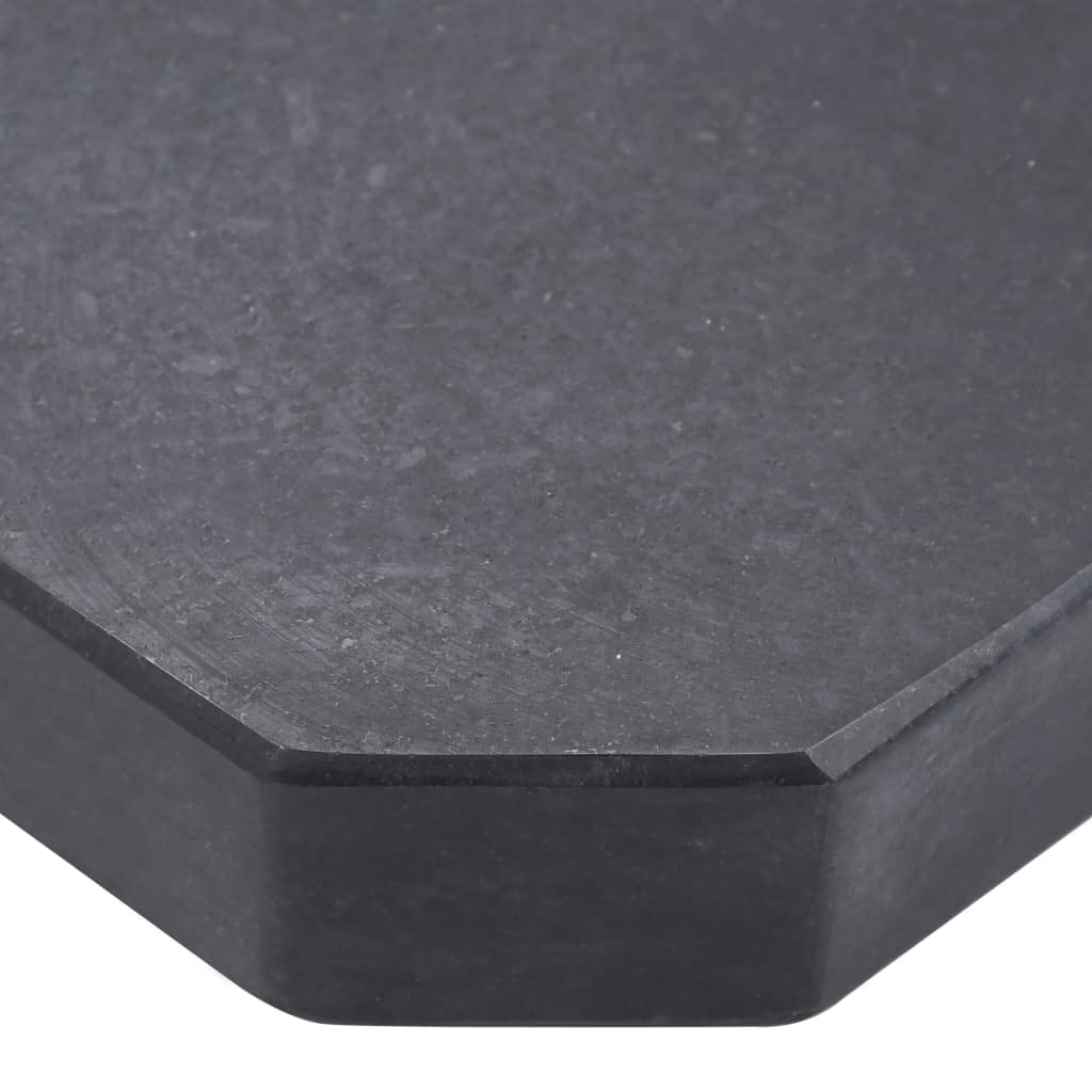 Plataforma de peso para sombrilla de granito resistente, cuadrada, 25 kg, soporte estable para jardín, terraza, balcón, diseño negro para exteriores