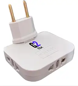 Adaptador Tomada em T Articulado Reforçado Com 3 Saídas 10A Benjamin Flexível até 250v - Vendido por Q2TEK®