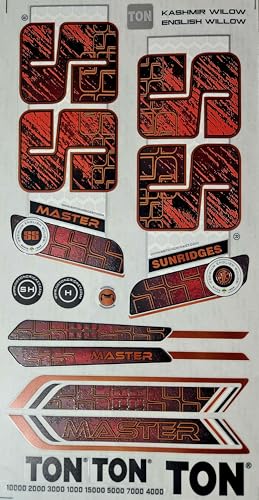 Image of Cottontail Cricket Bat Sticker 4D Embossed English Willow | Fiber Tape Sports Accessories Protection | DR Red