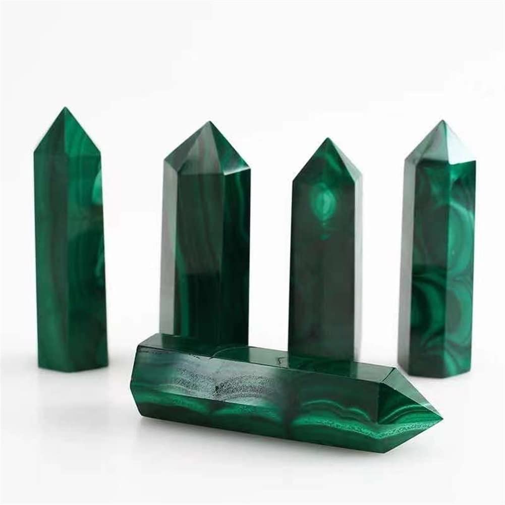 1 Stück 60 mm–70 mm, natürlich, poliert, handgeschnitzt, grüner Malachit, Spitzensteine, Turm for Kristalldekoration, wunderschöner Kristall ERTEYIN