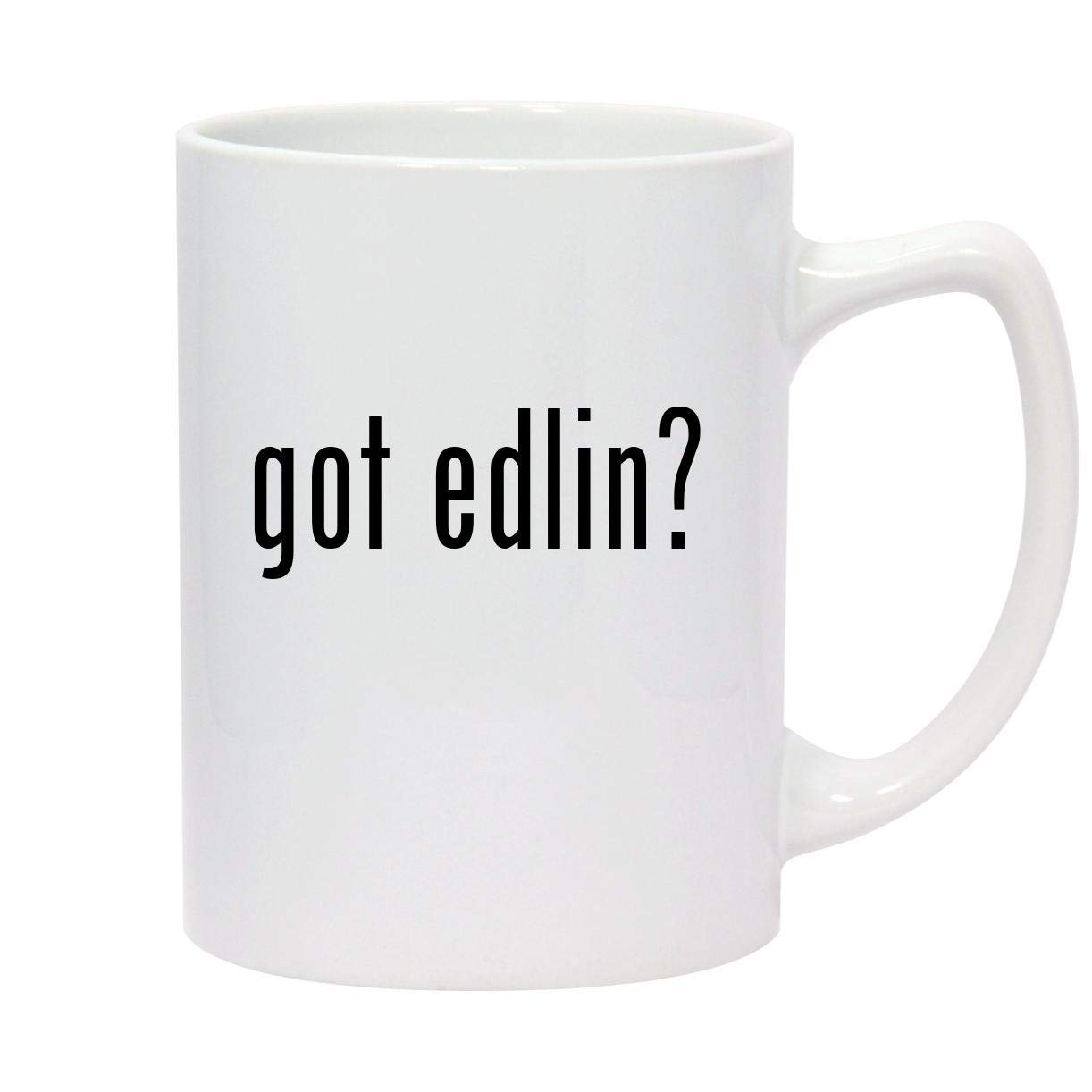 got edlin? - 14oz White Ceramic Statesman Coffee Mug