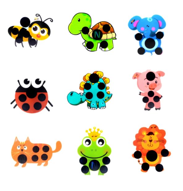 Image of 6Pcs Multicolor Forehead Stick-On Fever Kids Fast Temperature Fever Continuously Fever Temperature Monitoring Stickers Fever Stickers for Children Infants Health