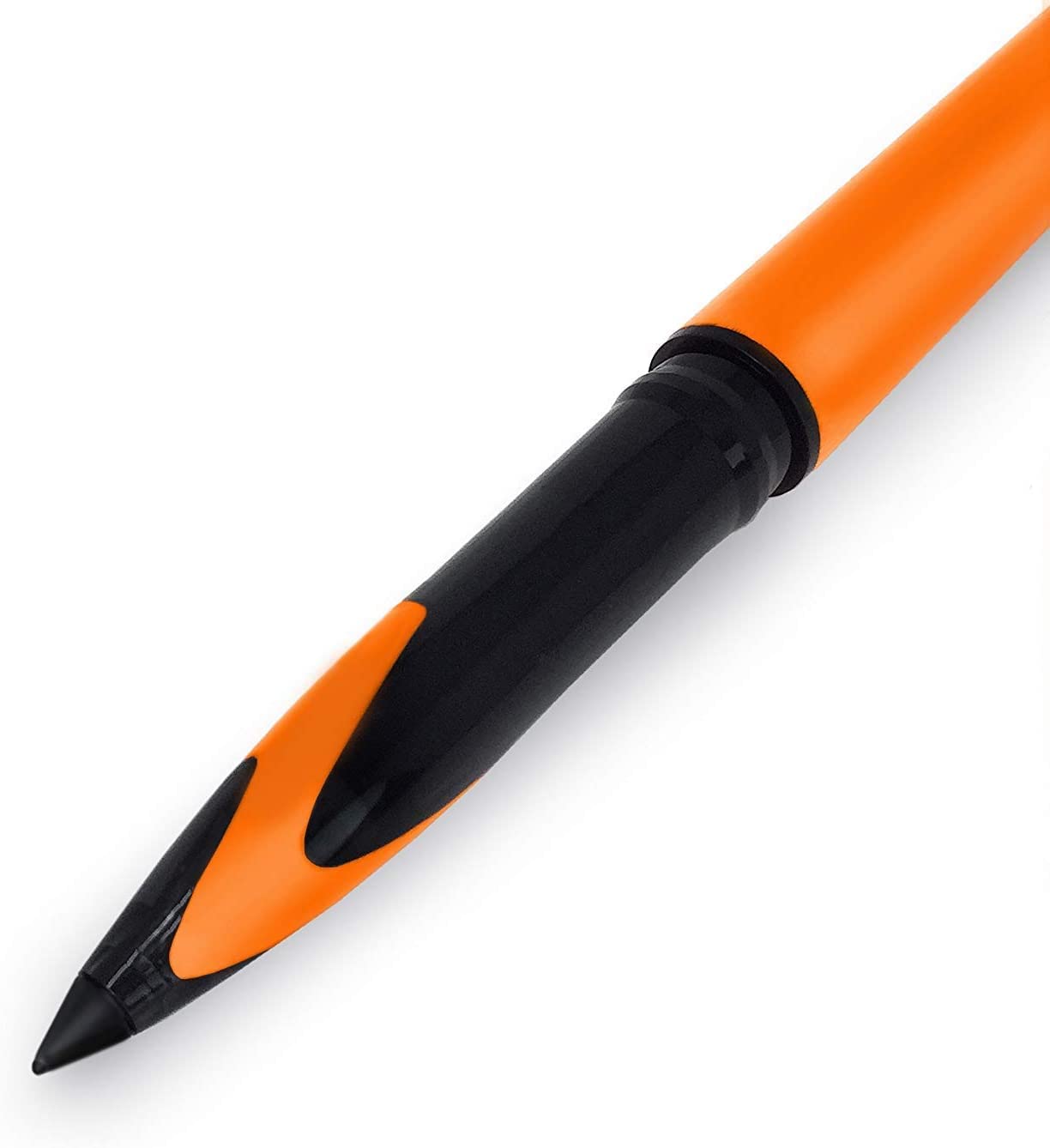 uni-ball Air - 0.5mm Rollerball - Orange Barrel - Black Ink - Pack of 3 - UBA-188E-M, Orange Barrel & Pink Cap, 1 count (Pack of 3) - Image 2