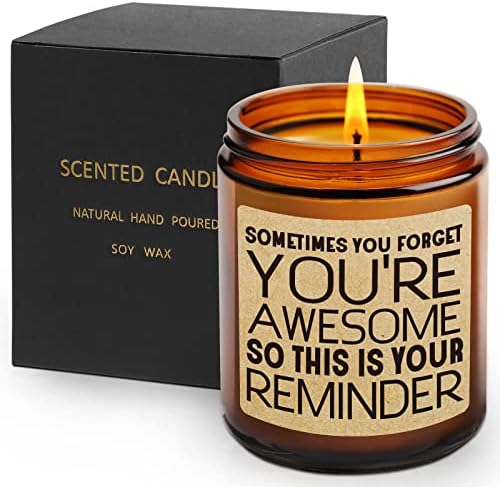Scented Candles, Birthday Gifts for Women Friends, Teacher Appreciation Gifts, Best Friends Graduation Gifts, Thank You Gifts for Dad, Mom, Coworker, Sister, Her, Inspirational Lavender Candles Decor