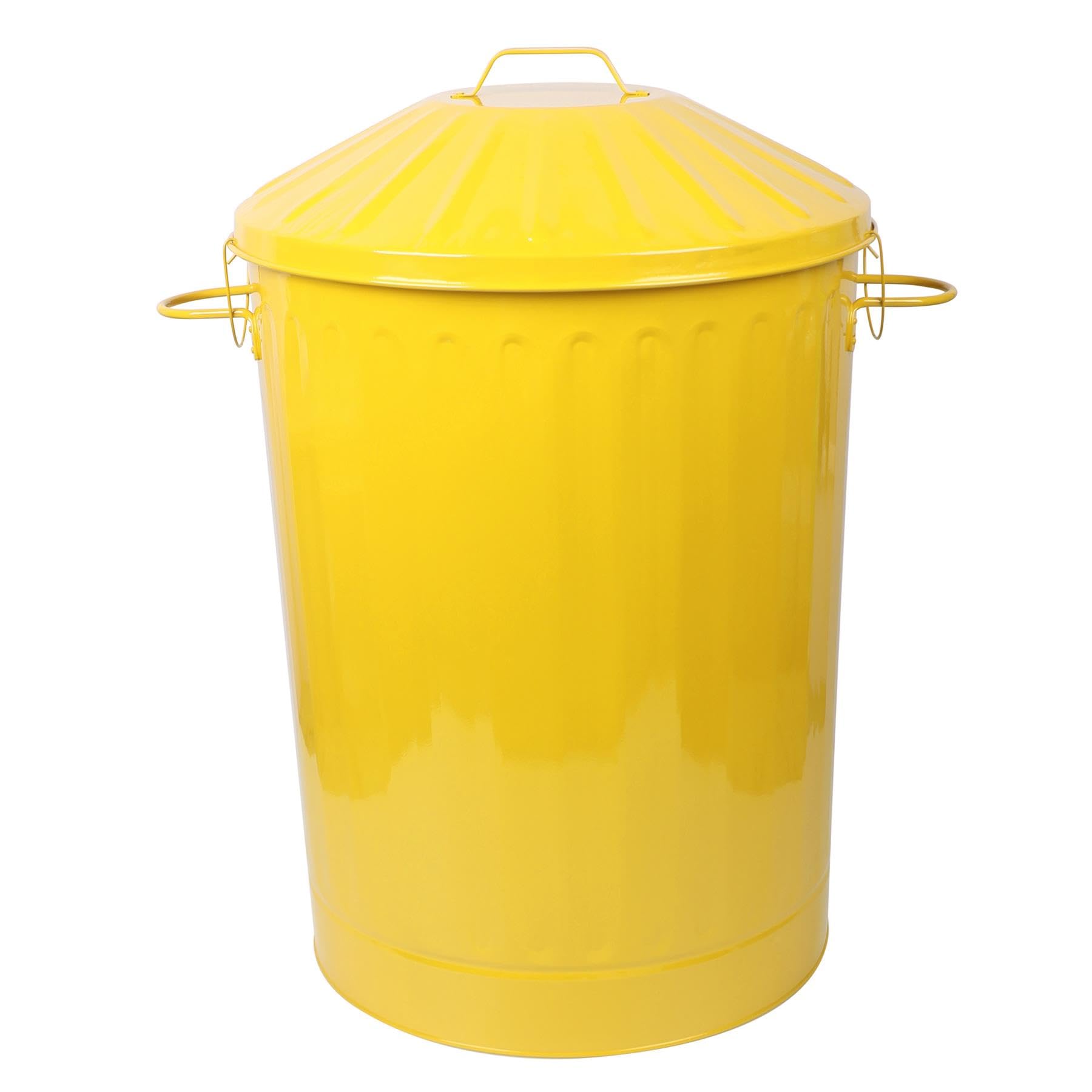 simpa 60L Colourful Vintage Style Metal Tapered Dustbins & Lids - Pink 62cm (H) x 38cm (Dia) — view 22