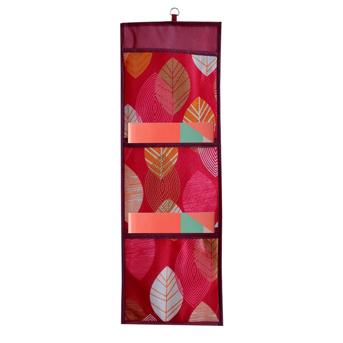 KANUSHI Industries® Wall Hanging Magazine/Organiser, Letter Holder, Pocket Organiser (MGZ-MAROON-LONG-LEVS-1-PC)