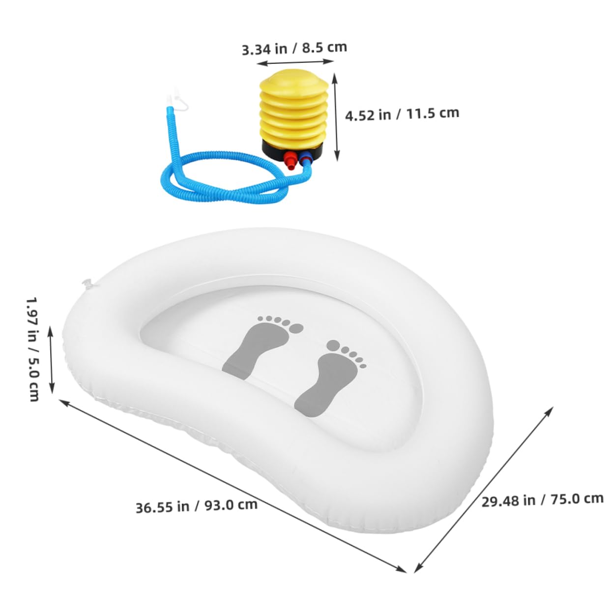 HANABASS 1Set Inflatable Foot Bath Basin Portable Foot Soaking Tub for Outdoor Use for Pool Entry Camping and Foot Washing Easy to Inflate and Store Durable Design