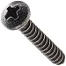 Steel Sheet Metal Screw, Black Zinc Plated Finish, Pan Head, Phillips Drive, Type AB, #4-24 Thread Size, 3/4" Length (Pack of 100)
