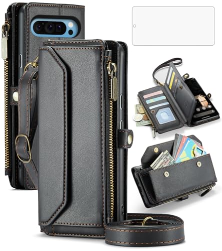 Housse portefeuille Asuwish pour Google Pixel 10 Pro XL finitions soignées
