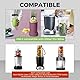 DRELD 2-Pack Blender 32OZ Becher mit flachem Deckel, kompatibel mit Nutribullet 600W 900W Mixer Entsafter Zubehör