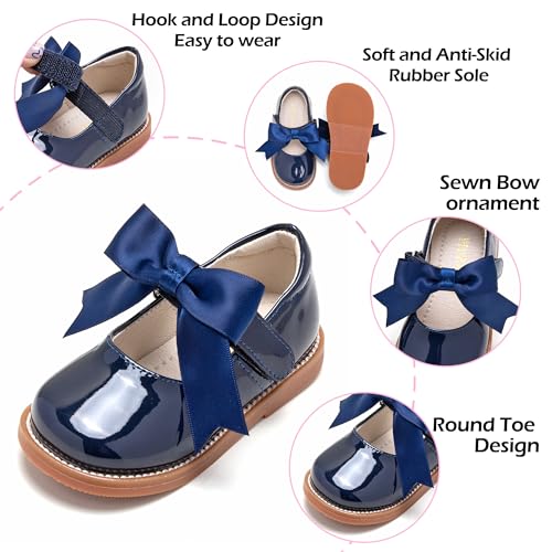 Image of PHIRAMIN Toddler Girl Mary Jane Dress Shoes-Little Girl School Uniform Shoes for Wedding Party