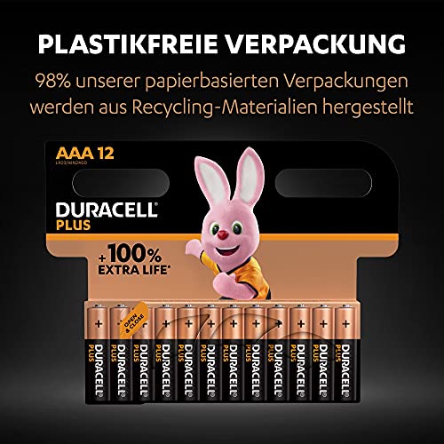 Duracell Plus AAA Micro Alkaline-Batterien, 1.5V LR03 MN2400, 12er-Pack – Bild 5