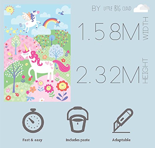 Riva Paoletti Unicorn Pink Wall Art 158x232cm, Paper, 158 x 232 cm