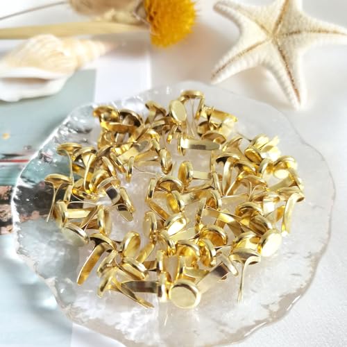 image for BlingKingdom 100pcs Gold Split Pins Pastel Metal Brad Fasteners Brads 