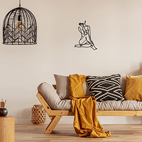 Leifide Metal Wall Art Metal Female Wall Decor Minimalist Female Body Wire Art Decor Abstract Metal Wall Art For Bedroom Bathroom Living Room Home Wall Decor thumb #4