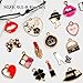 BigOtters 38PCS Assorted Mini Gold Plated Enamel Charm Set, 18PCS Women Makeup Fashion Style Lipstick Perfume Pendant with 20PCS Golden Ear Hooks in Jewelry Making