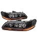 For Honda Accord CG Pair of Black Housing Amber Corner Headlight Lamp
