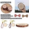 SENMUT Wood Slices 30 Pcs 3.1-3.6inch Natural Rounds Unfinished Wooden Circles Christmas Ornaments for Crafts Wood Kit Predrilled with Hole Wood Coasters, Craft Supplies for DIY and Painting #2