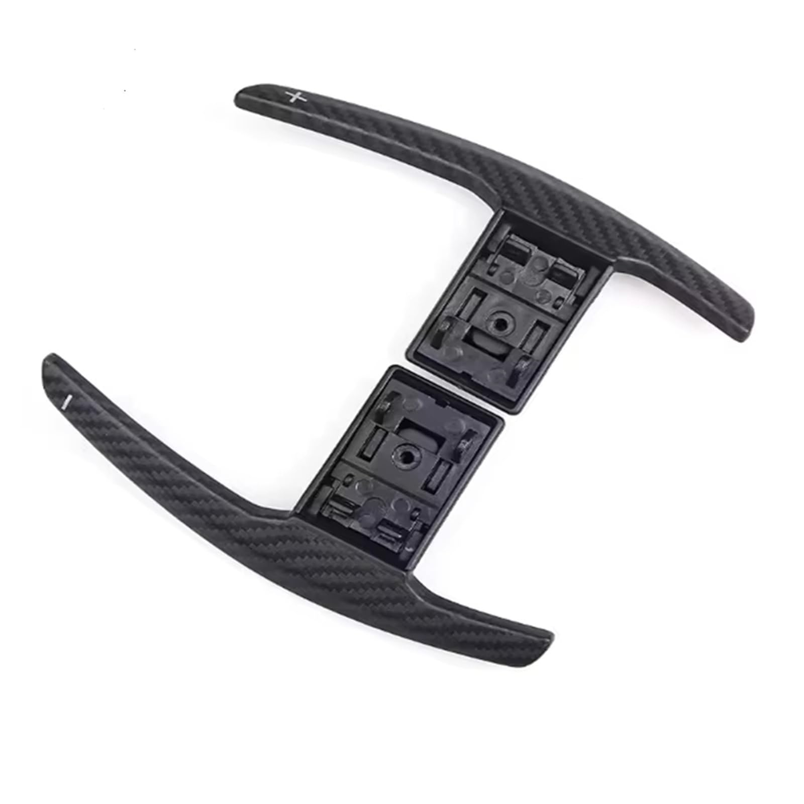 Bwwiezrs Matte White Logo Compatible With X1 F48 2016-2019 X2 F39 2018-2020 X4 F26 2015-2019 Carbon Fiber Steering Wheel Shift Paddles Shift Paddles(Matte White Logo)