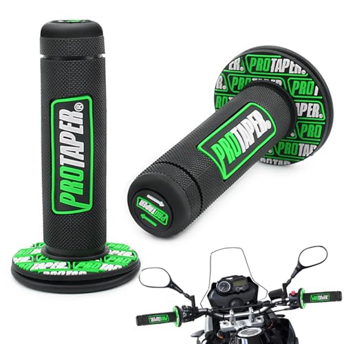HABNI Moto Cross 125Cc Guidon 7/8Inch Poignées En Caoutchouc Noir Vert Diamètre 22/24Mm Pour Frein Et Accélérateur