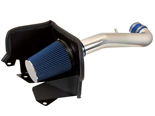 Cold Air Intake Airflow Inductions System with Heat Shield Kit + Filter Combo BLUE Compatible For 19-25 Ram 1500 3.6L V6 (Will Not Fit Classic Model)