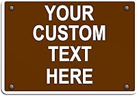 Vista 15 de Cartel de aluminio resistente a la intemperie de varios tamaños, personalizable con texto en inglés