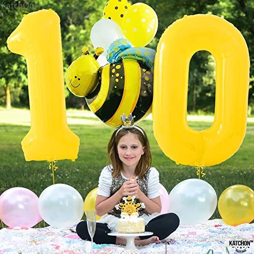 Image of KatchOn Yellow 0 Balloon Number 40 Inch