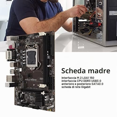 Fockety Scheda Madre, Scheda Madre per Computer Desktop B85 DDR3, SATA, USB, Disco Rigido M.2 Interfaccia CPU 1150 Pin Scheda di Rete 100M Scheda Madre da Gioco più Veloce