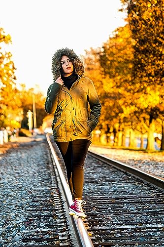 FOTOCITI Thermo Leggings Damen Winter Mit Tasche Thermoleggins Gefütterte Fleece Warme Thermounterwäsche High Waist Lange Sportleggins Yogahose Hose